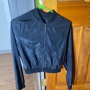 Black bomber jacket